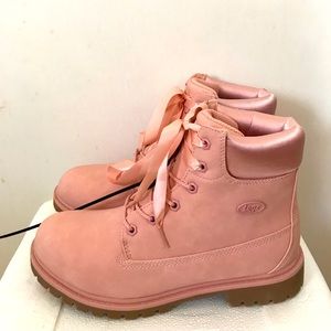 Blush Pink Lace up Boots FLASH SALE!!